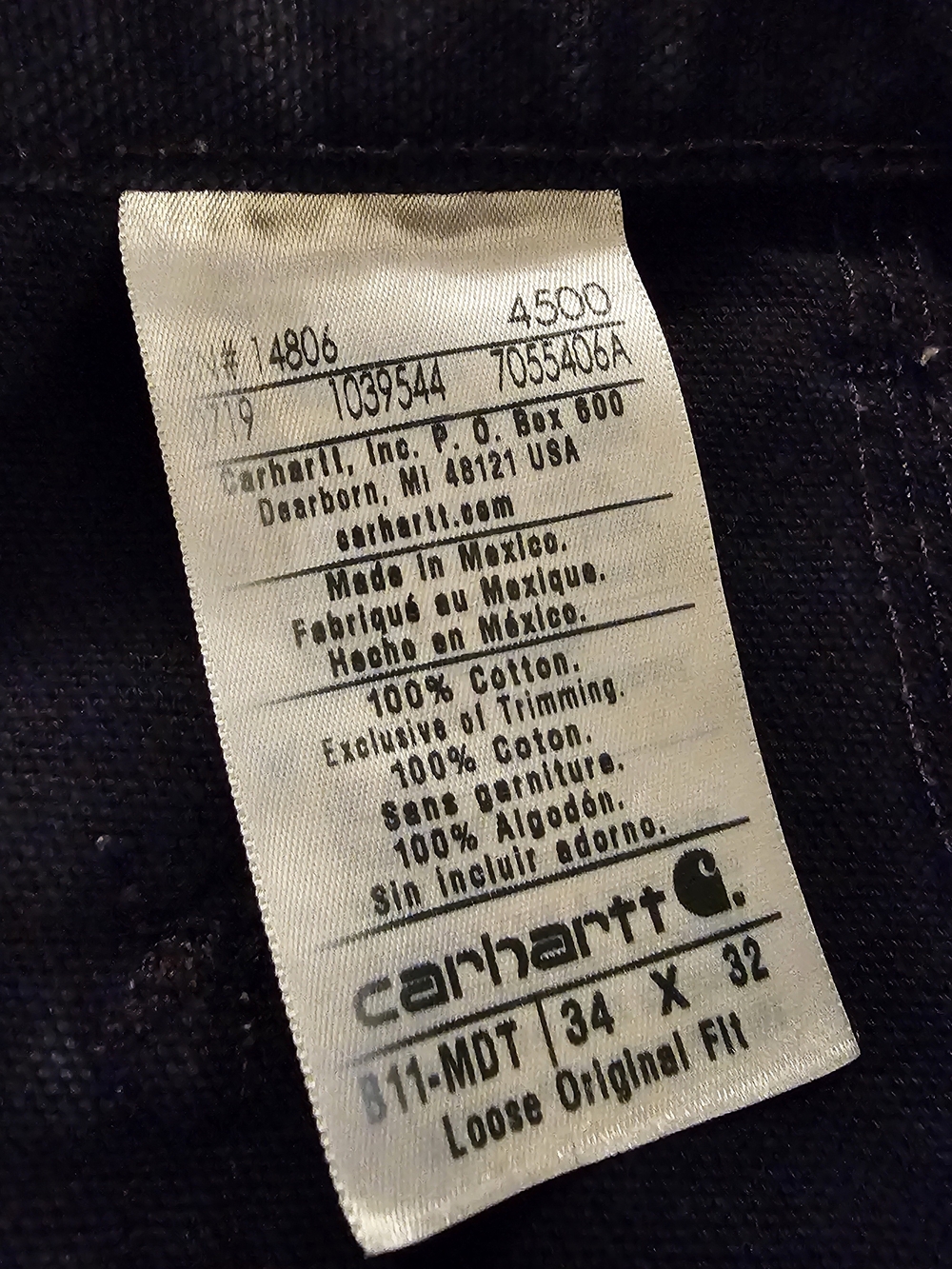 Carhartt Men's Dark Blue Workwear Utility Carpenter Pants - Picture 6 of 6